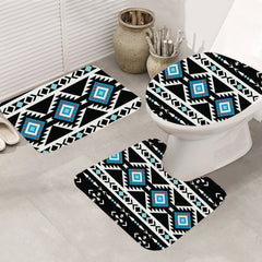 GB-NAT00607 Ethnic Seamless Pattern Bathroom Mat 3 Pieces