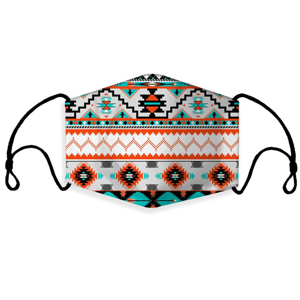 GB-NAT00152 Border Design Patterns Native American 3D Mask (with 1 filter)