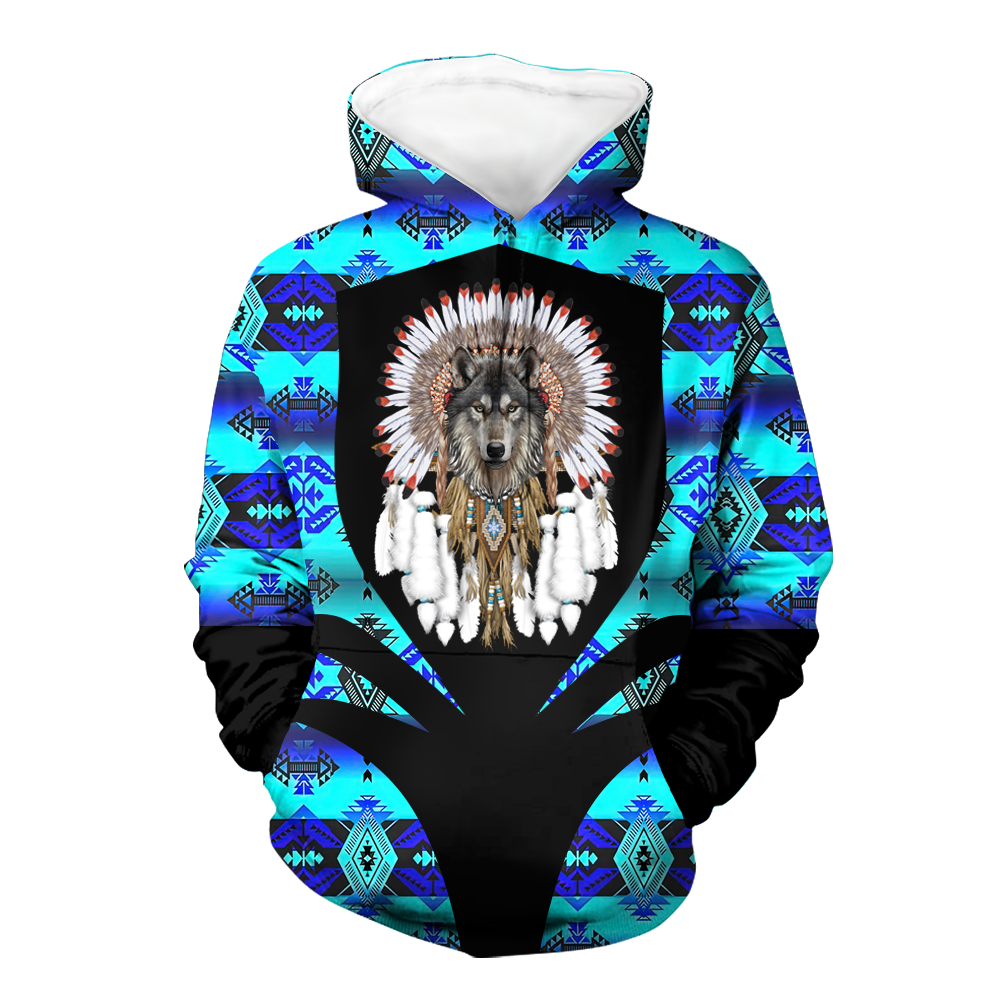 Powwow StoreHD000314 Pattern Native Pride 3D Hoodie