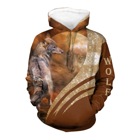 Powwow Store gb nat00455 brown moon wolf 3d hoodie