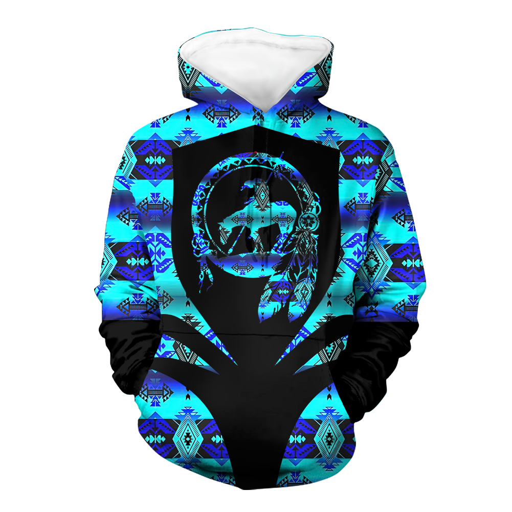 Powwow StoreHD000313 Pattern Native Pride 3D Hoodie