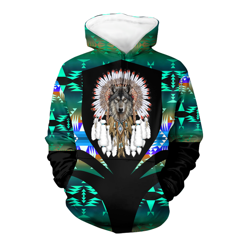 Powwow StoreHD000311 Pattern Native Pride 3D Hoodie