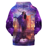 Powwow Store gb nat00454 native girl eagle purple galaxy 3d hoodie