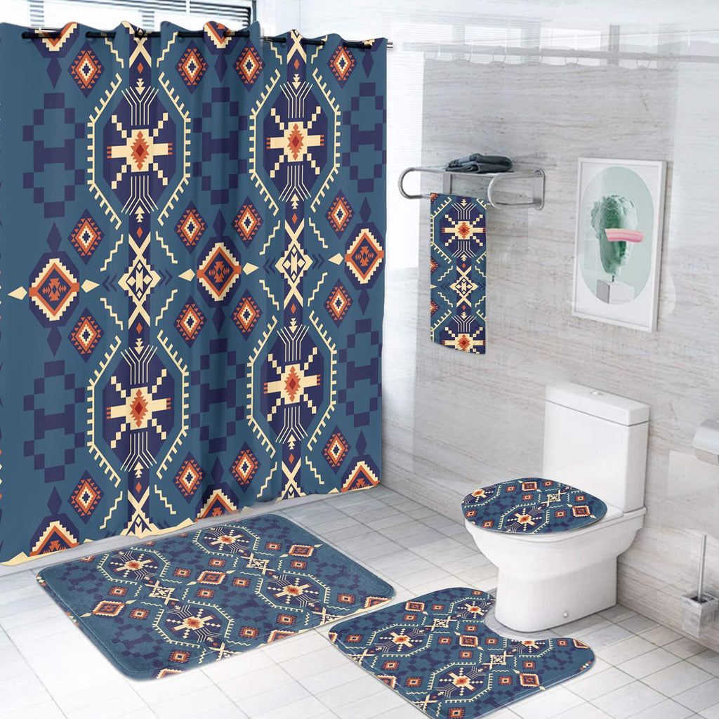 Powwow StoreBS00080 Pattern Native American Bathroom Set