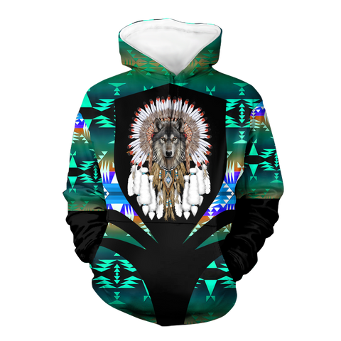 Powwow StoreHD000311 Pattern Native Pride 3D Hoodie