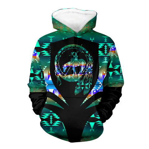 Powwow StoreHD000310 Pattern Native Pride 3D Hoodie