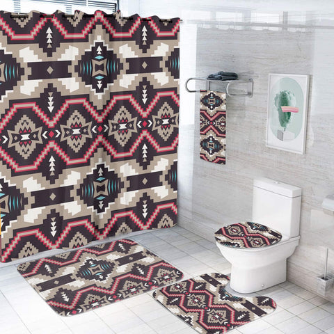 Powwow StoreBS00078 Pattern Native American Bathroom Set