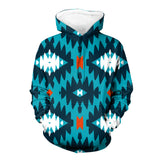 Powwow Store gb nat00456 02 blue seamless ethnic pattern 3d hoodie