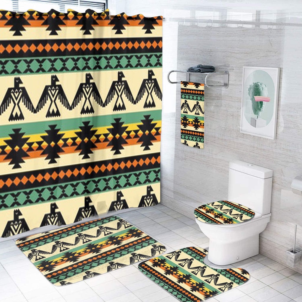 Powwow StoreBS00077 Pattern Native American Bathroom Set