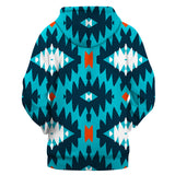 Powwow Store gb nat00456 02 blue seamless ethnic pattern 3d hoodie