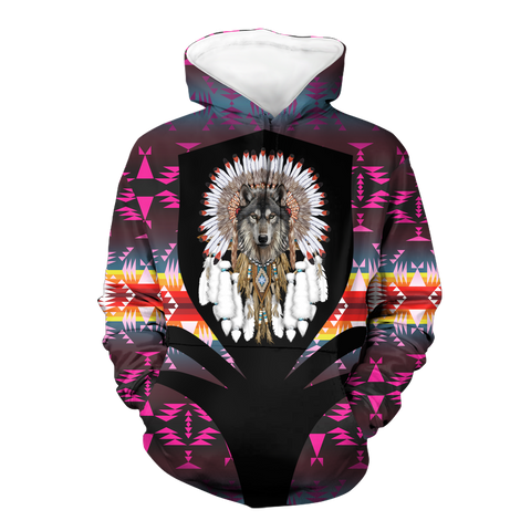 Powwow StoreHD000308 Pattern Native Pride 3D Hoodie