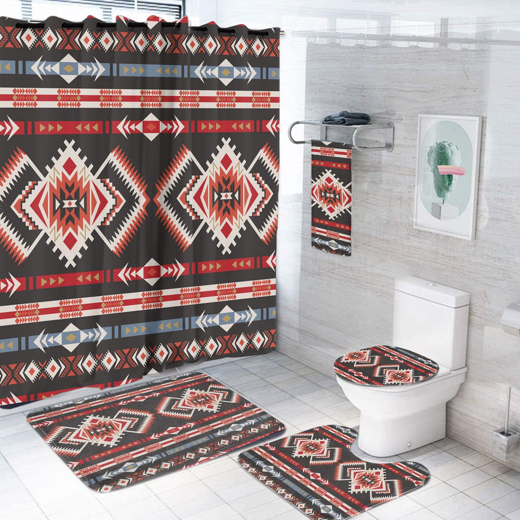 Powwow StoreBS00076 Pattern Native American Bathroom Set