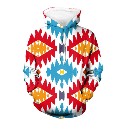 Powwow Store gb nat00456 red seamless ethnic pattern 3d hoodie