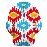 GB-NAT00456 Red Seamless Ethnic Pattern 3D Hoodie