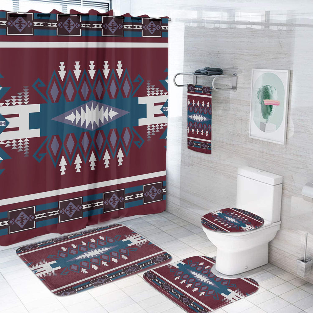 Powwow StoreBS00074 Pattern Native American Bathroom Set