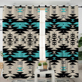 GB-NAT00606 Geometric Seamless Pattern Living Room Curtain