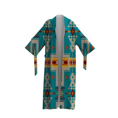 Powwow Store gb nat00062 05 turquoise pattern night robe