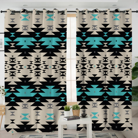 GB-NAT00606 Geometric Seamless Living Room Curtain