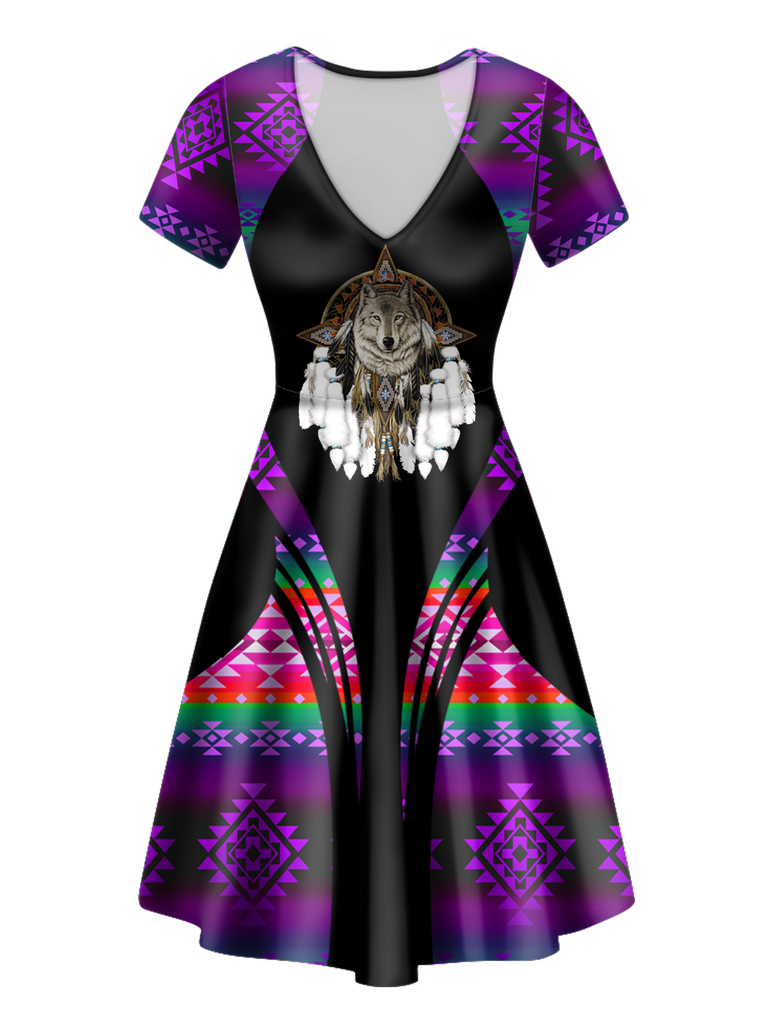 V-ND0026 Pattern Native V-Neck Dress