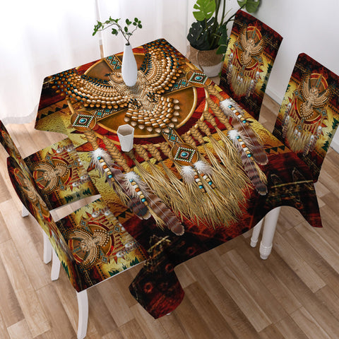 GB-NAT00128 Owl Dreamcatcher Native American Tablecloth