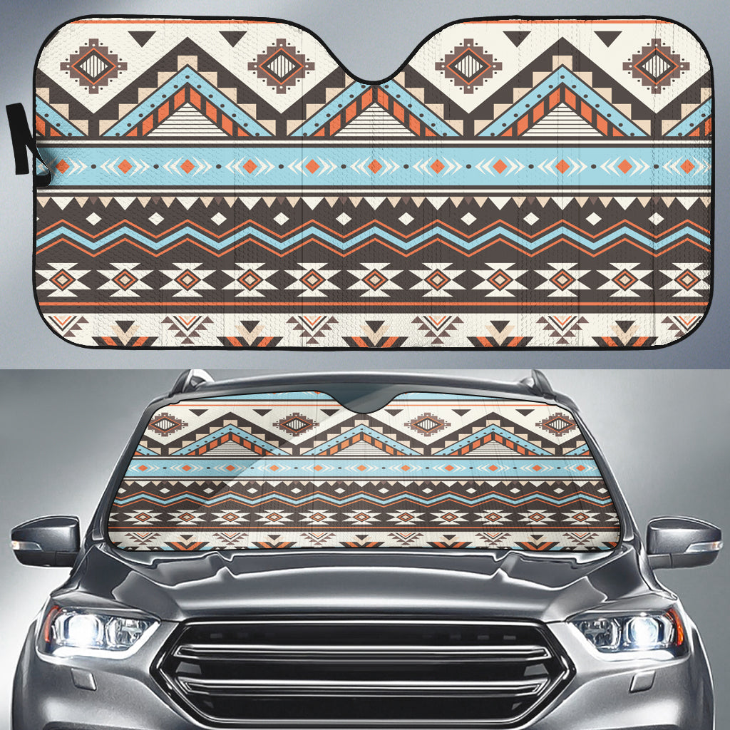 Powwow Store gb nat00604 tribal striped seamless pattern auto sun shades