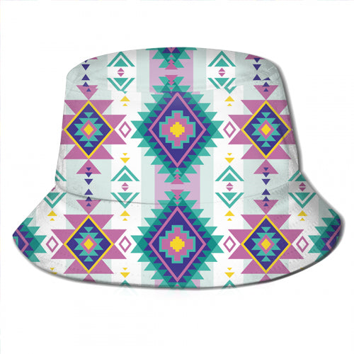 Powwow StoreBKH0008 Pattern Natieve Design Bucket Hat