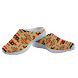 Powwow Store gb nat00046 15 light brown tribe pattern native american mesh slippers