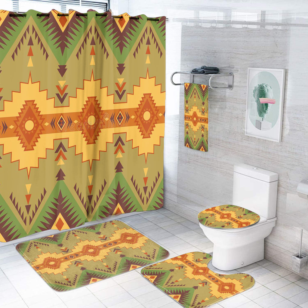 Powwow StoreBS00073 Pattern Native American Bathroom Set