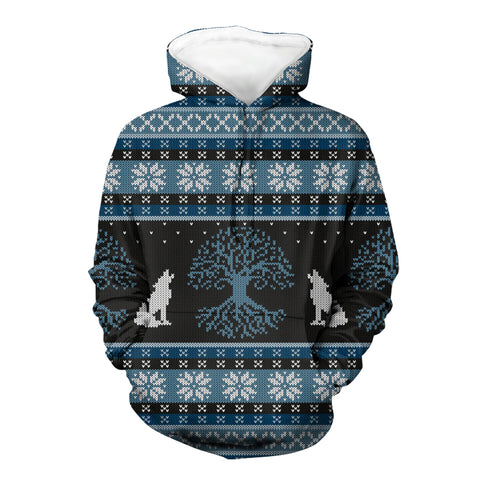 Powwow Store gb nat00459 wolf tree pattern native 3d hoodie