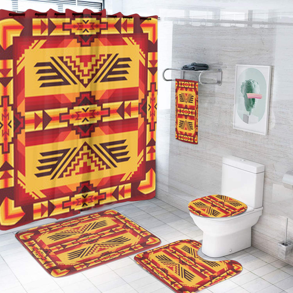 Powwow StoreBS00071 Pattern Native American Bathroom Set