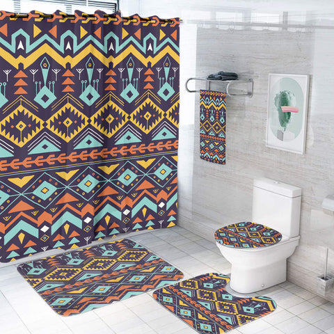 BS-00096 Pattern Native American Bathroom Set