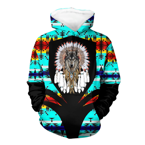 Powwow StoreHD000322 Pattern Native Pride 3D Hoodie