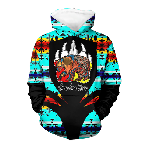 Powwow StoreHD000320 Pattern Native Pride 3D Hoodie