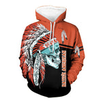 GB-NAT00458 Red Skull Chief Native 3D Hoodie