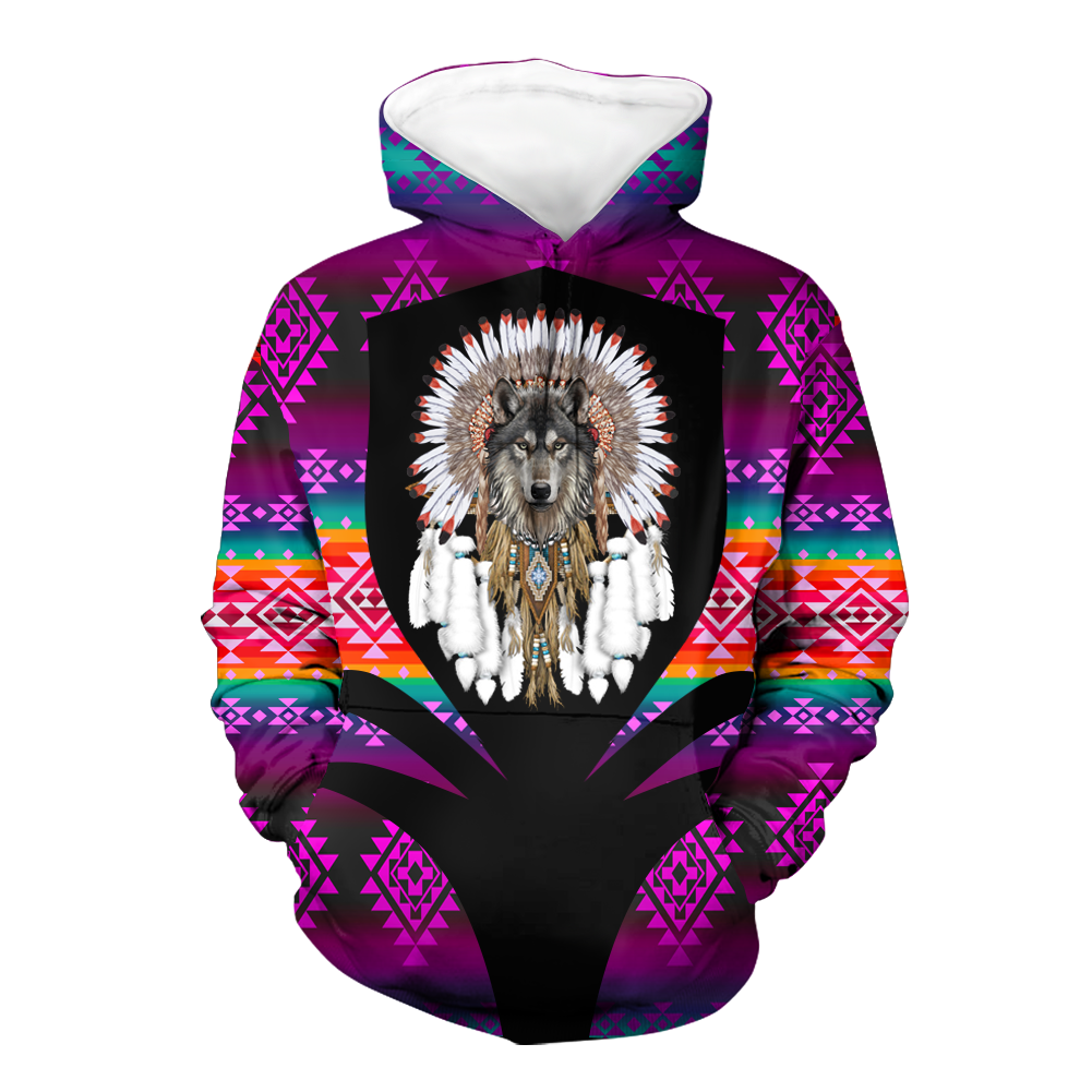 Powwow StoreHD000319 Pattern Native Pride 3D Hoodie