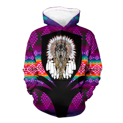 Powwow StoreHD000319 Pattern Native Pride 3D Hoodie