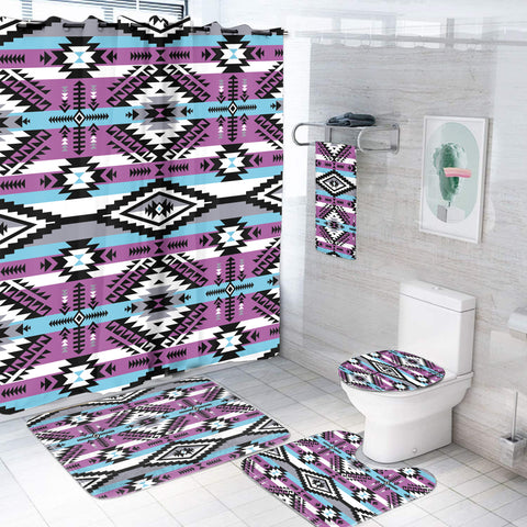 Powwow StoreBS00093 Pattern Native American Bathroom Set