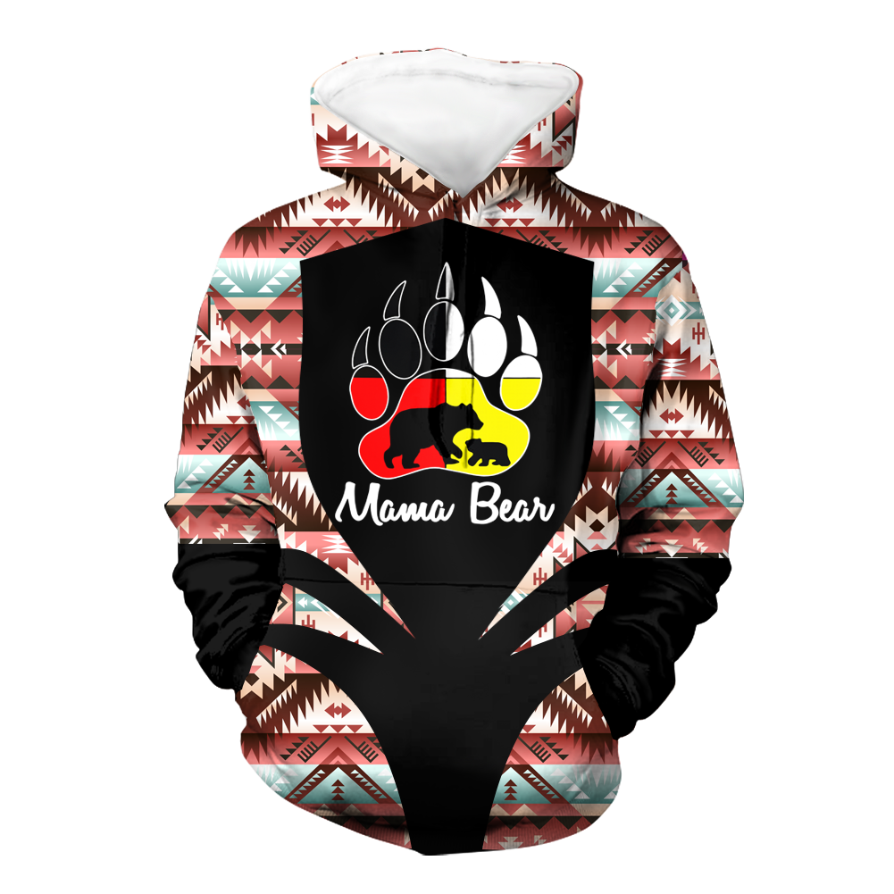 Powwow StoreHD000344 Pattern Native Pride 3D Hoodie