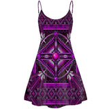 GB-NAT00023-05 Naumaddic Arts Purple Native American Strings Dress