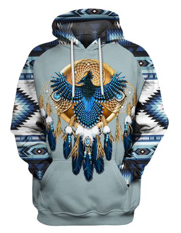 Powwow StoreHD00085 Native American Pride  3D Hoodie