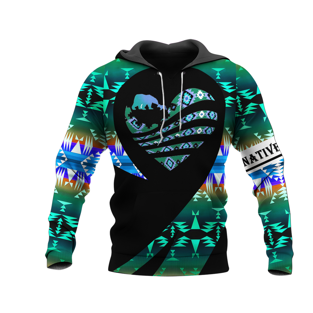 Powwow StoreHD000236 Pattern Native Pride 3D Hoodie