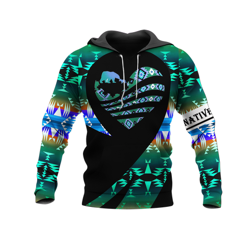 Powwow StoreHD000236 Pattern Native Pride 3D Hoodie