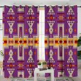 GB-NAT00062-07 Light Purple Design Native Living Room Curtain
