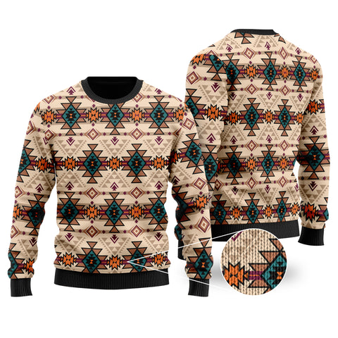 GB-NAT00622 Retro Color Tribals Sweater