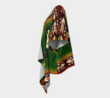 Indigenous Design Green Native American Draped Kimono - Powwow Store