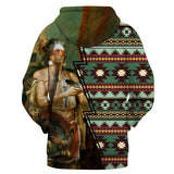GB-NAT00463 Chief Native American 3D Hoodie