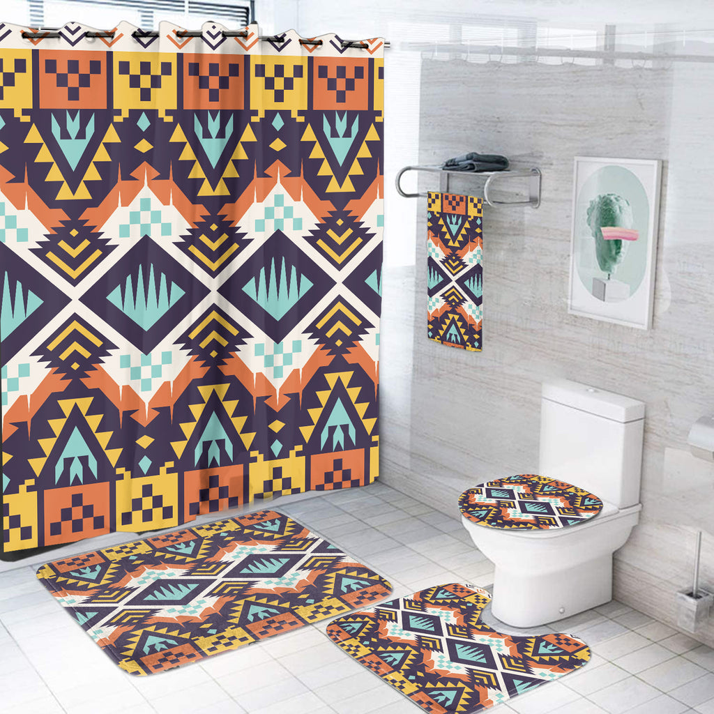 Powwow StoreBS00089 Pattern Native American Bathroom Set