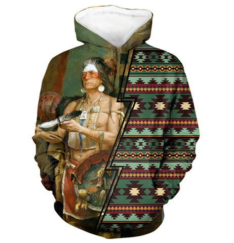 Powwow Store gb nat00463 chief native american 3d hoodie