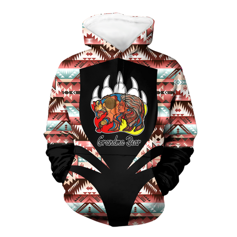 Powwow StoreHD000341 Pattern Native Pride 3D Hoodie