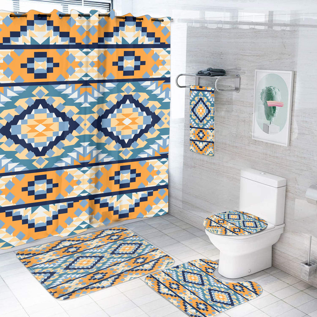 Powwow StoreBS00087 Pattern Native American Bathroom Set